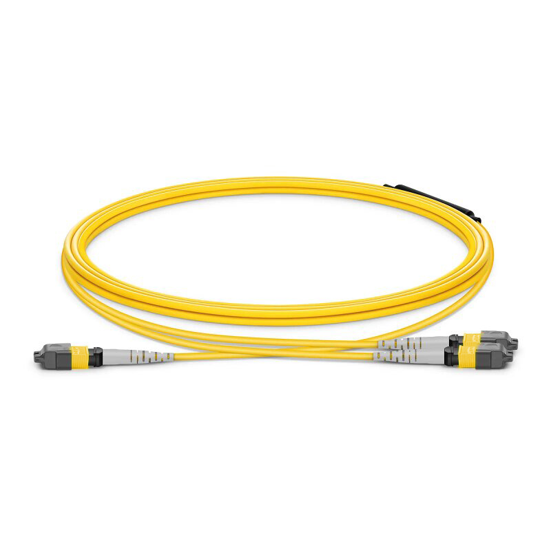 16F MTP® Trunk Cable 16F APC(Female)-2x8F APC(Female) G657A1 0.35dB Max LSZH Yellow Jacket