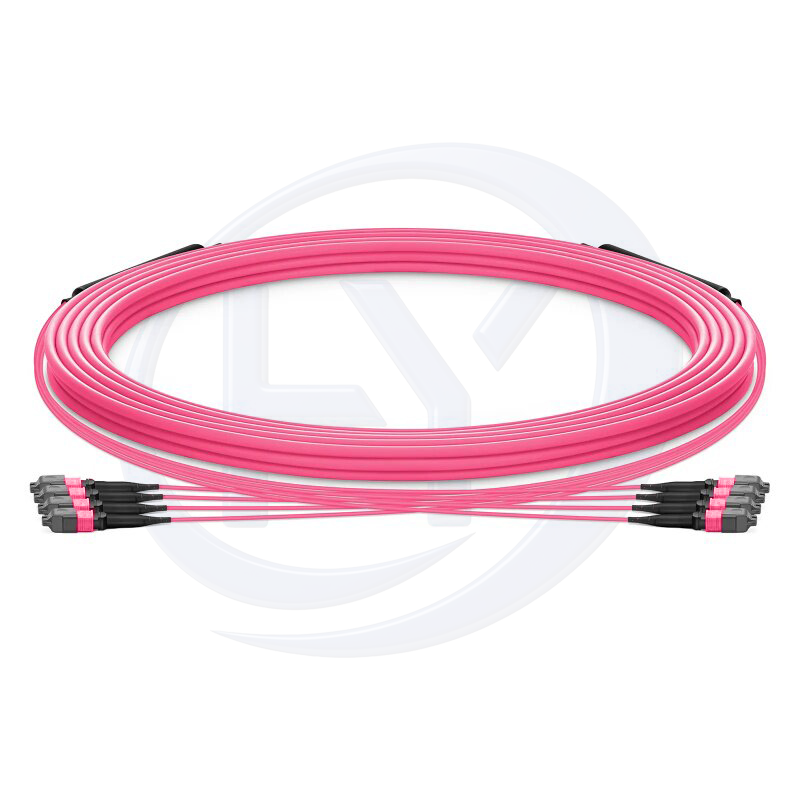48F MTP® Trunk Cable UPC(Female)-UPC(Female) OM4 0.6dB Max LSZH Limegreen Jacket
